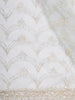 Powder Blue Abstract Sequins and  Beads Embroidered Design Net Party Wear Saree with Designer Border
