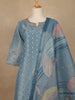 Powder Blue Butta Woven Semi Silk Salwar Suit - Diadem