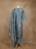 Powder Blue Butta Woven Semi Silk Salwar Suit - Diadem