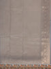 Powder Blue Floral Design Organza Saree With Embellished Border And Contrast Pallu