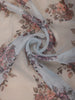 Powder Blue Floral Design Organza Saree With Embellished Border And Contrast Pallu