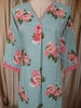 Powder Blue Floral Printed Design Cotton Straight Cut Salwar Suit with Dupatta