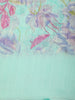 Powder Blue Floral Printed Design Linen Cotton Casual Wear Saree