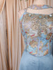 Powder Blue Floral Sequins and Beads Embroidered Design Chiffon Palazzo Suit with Matching Choker Dupatta