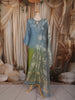 Powder Blue Floral Sequins and Beads Embroidered Design Tissue Silk Palazzo Suit with Dupatta