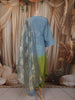 Powder Blue Floral Sequins and Beads Embroidered Design Tissue Silk Palazzo Suit with Dupatta