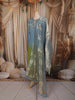 Powder Blue Floral Sequins and Beads Embroidered Design Tissue Silk Palazzo Suit with Dupatta