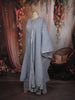 Powder Blue Floral Sequins and Zari Embroidered Design Cotton Palazzo Suit with Matching Dupatta