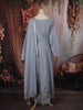 Powder Blue Floral Sequins and Zari Embroidered Design Cotton Palazzo Suit with Matching Dupatta
