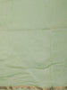Powder Blue Floral Thread Embroidered Design Pure Tussar Saree with Contrast Border