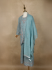 Powder Blue Floral Thread and Beads Embroidered Design Georgette Kids Palazzo Suit
