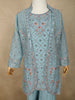 Powder Blue Floral Thread and Beads Embroidered Design Georgette Kids Palazzo Suit