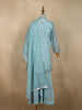 Powder Blue Floral Thread and Beads Embroidered Design Georgette Kids Palazzo Suit