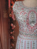 Powder Blue Floral Thread and Mirror Embroidered Design Net Lehenga with Dupatta