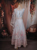 Powder Blue Floral Thread and Mirror Embroidered Design Net Lehenga with Dupatta