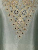 Powder Blue Gold Mirror Embroidered  Design Tissue Silk Straight Cut Salwar Suit with Matching Designer Dupatta