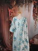 Powder Blue Lotus Floral Printed Design Cotton Straight Cut Salwar Suit with Matching Dupatta