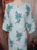 Powder Blue Lotus Floral Printed Design Cotton Straight Cut Salwar Suit with Matching Dupatta