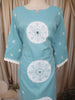 Powder Blue Traditional Medallion Floral Printed Design Pure Cotton Straight Cut Salwar Suit with Matching Dupatta