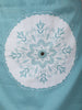 Powder Blue Traditional Medallion Floral Printed Design Pure Cotton Straight Cut Salwar Suit with Matching Dupatta