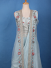 Powder Blue  Floral Embroidered Jacket Style Georgette Lehenga