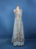 Powder Blue  Floral Embroidered Jacket Style Georgette Lehenga