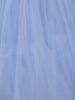 Powder Blue Ruffle Shoulder Net Party Frock with Glitter Bow