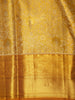 Premium Antique Gold All-Over Zari Woven Design Pure Kanchipuram Silk Saree with Zari Border