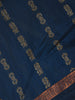 Prussian Blue Floral Butta Design Cotton Saree