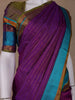 Purpe Stripes Woven Pure Kanchipuram Silk Saree - Diadem