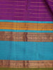 Purpe Stripes Woven Pure Kanchipuram Silk Saree - Diadem