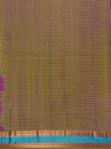 Purpe Stripes Woven Pure Kanchipuram Silk Saree - Diadem