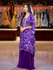 Purple Abstract Printed Kaftan-style Crepe Salwar Suit