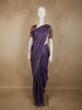 Purple Butta Woven Design Soft Tissue Saree with Scalloped Border