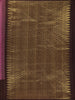 Purple Checked Woven Pure Kanchipuram Silk Saree with Contrast Brown Zari Border