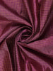 Purple Checked Woven Pure Kanchipuram Silk Saree with Contrast Brown Zari Border