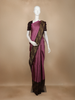 Purple Checked Woven Pure Kanchipuram Silk Saree with Contrast Brown Zari Border