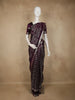 Purple Checked Zari Woven Kanchipuram Silk Saree