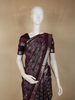 Purple Checked Zari Woven Kanchipuram Silk Saree