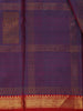 Purple Checks Woven Pure Kanchipuram Silk Saree