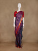 Purple Checks Woven Pure Kanchipuram Silk Saree