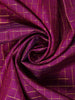Purple Checks Woven Pure Kanchipuram Silk Saree with Contrast Aqua Blue Zari Border