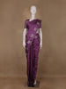 Purple Deer Motif Tussar Silk Saree - Diadem