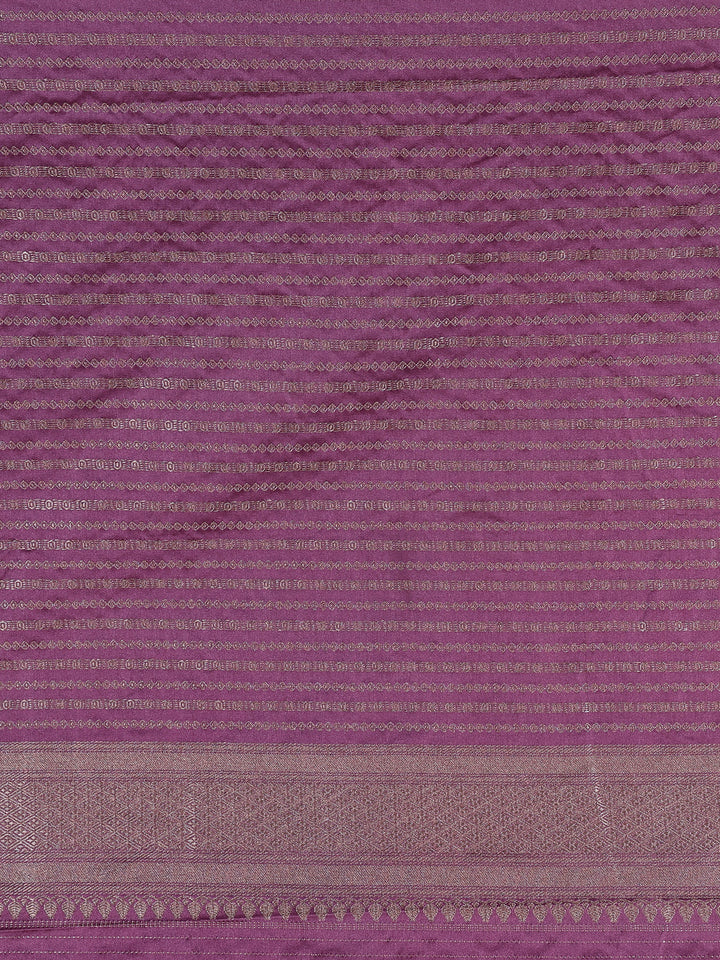 Purple Deer Motif Tussar Silk Saree - Diadem