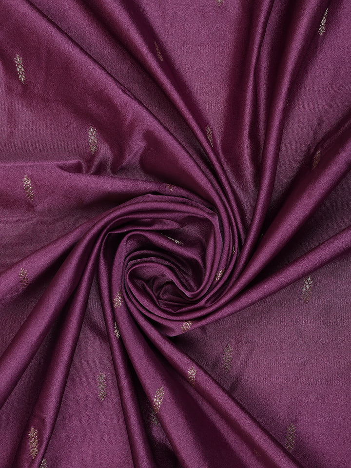 Purple Deer Motif Tussar Silk Saree - Diadem