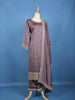 Purple Embellished Design Semi Silk Salwar Suit