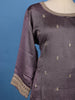 Purple Embellished Design Semi Silk Salwar Suit