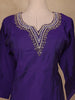 Purple Embroidered Cotton Salwar Suit with Banarasi Dupatta