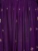 Purple Embroidered Design Crepe Gown