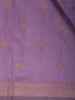 Purple Floral Butta Design Tissue Silk Saree